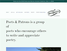 Tablet Screenshot of poetsandpatrons.net